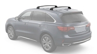 Sunsingrack Barre transversale de toit de voiture SUV en alliage d'aluminium 4x4 MDX 2015+ 100kg+ MONTAGE SUR TOIT Argent+Noir Haute Qualité