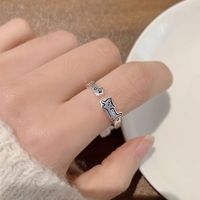 Bague fantaisie motif chat-monstre, style rétro, personnalité hip-hop, ouverte et ajustable, cadeau pour femme, idéale pour les fêtes et le quotidien, bijou