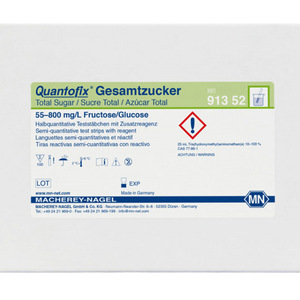 Tiras Reactivas Macherey-Nagel Quantofix para Medir el Azúcar Total 55-800 mg/L, Fructosa, Glucosa, Semi-Cuantitativas, 100 Pruebas, Hechas en Alemania - Product Image 1