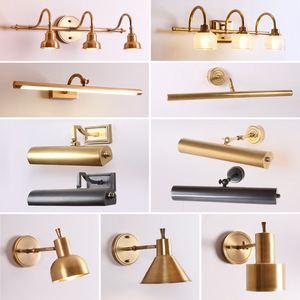 Lámpara de pared LED moderna de diseño <span class=keywords><strong>vintage</strong></span> de latón de alta calidad a buen precio para habitaciones de hotel, Faro de espejo de baño para sala de estudio - Product Image 4