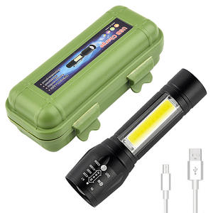 ไฟฉายแบบชาร์จไฟได้ Strong Wolf Mini XPE COB LED ซูมได้ ไฟฉายยุทธวิธี แบตเตอรี่ 500mAh ชาร์จผ่าน USB - Product Image 3