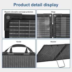 28%高効率ポータブルソーラーパワーシステム折りたたみ式ソーラーパネル200w Pvフレキシブルパネルキャンプ用 - Product Image 6