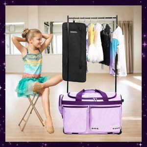 Muestra Gratuita, Bolsa de Baile Plegable con Ruedas, Bolsa de Viaje con Perchero, Fabricada por OEM, Venta Caliente - Product Image 3