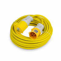 Connecteur Électrique Industriel CEE 16A 4H 110V 2P+E IP44 pour Alimentation sur Site, Prise de Couplage Jaune