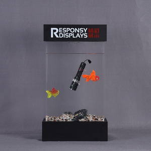 Thiết kế mới Acrylic không thấm nước điện Ngọn Đuốc Đèn pin hiển thị đứng giá phong cách sàn hiển thị cho các sản phẩm điện tử - Product Image 3