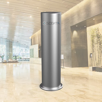 Diffuseur d'aromathérapie et purificateur d'air de luxe en aluminium sur pied pour hall d'hôtel, usage commercial, avec contrôle par application, 1000 ml