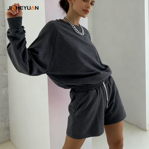 OEM all'ingrosso abbigliamento <span class=keywords><strong>donna</strong></span> felpe e Set sportivi <span class=keywords><strong>tuta</strong></span> sportiva personalizzata due pezzi Set per le donne - Product Image 2