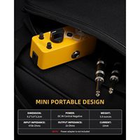 Педаль компрессора LEKATO Mini Portable True Bypass 9V, желтая, мини-компрессор для гитары, регулируемый эквалайзер, аксессуар для музыкальных инструментов