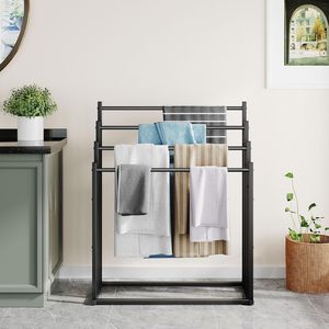 Free Standing 4-Tier Outdoor Wide <b>Towel</b> Drying Rack Bathroom Pool <b>Towel</b> Blanket Stand Rack - Product Image 2