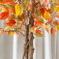 Grand arbre artificiel de 3,5 m, Ficus d'automne, Faux Banyan, pour la décoration intérieure commerciale des hôtels, halls, centres commerciaux et restaurants