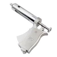 Seringue d'injection vétérinaire semi-automatique en acier inoxydable de 50 ml, pistolet d'injection continu pour volailles, réutilisable pour animaux