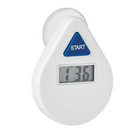 Kustom Logo Drop bentuk LCD tampilan Digital 5 menit elektronik hitung mundur Shower Timer dengan Sucker