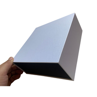 Échantillon gratuit de luxe Flip Top tableau noir boîte-cadeau feuille d'or argent boîte d'emballage magnétique pour la promotion