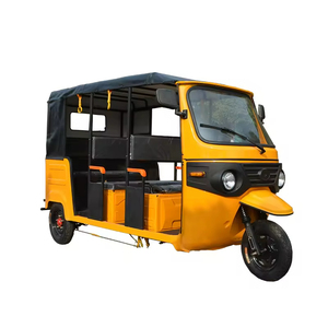 Triciclo eléctrico de gasolina con dosel africano, de cuatro plazas triciclo eléctrico, atracciones de la ciudad, triciclo turístico - Product Image 2