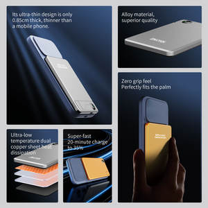 Banque d'alimentation magnétique Hisone compacte multi-en-un 10000mAh batterie Li-polymère super mini corps charge rapide PD affichage LED F15 - Product Image 4