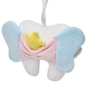 Cuscino Fatina dei Denti di Alta Qualità, Bambola di Peluche della Fatina dei Denti per Bambine con Bacchetta Staccabile, Fiocco e Tasca, Regalo per Denti Perduti - Product Image 3