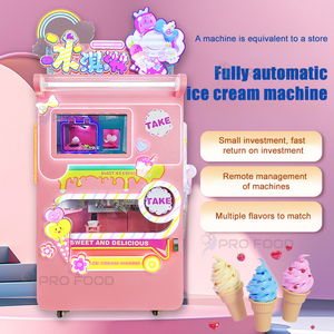 Fully Automatic Soft <b>Ice</b> <b>Cream</b> Vending Machine Good Service for Fruit Milk Water Ingredients - Product Image 6