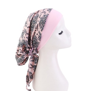Bonnet élastique à large bord de style rustique, <span class=keywords><strong>turban</strong></span> d'été pour chimiothérapie, <span class=keywords><strong>foulard</strong></span> pour cheveux longs, couvre-chef pour femmes, chapeaux pour le <span class=keywords><strong>cancer</strong></span>, bandana - Product Image 6