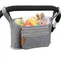Organisateur universel pour poussette en polyester, sac à téléphone détachable pour poussettes Uppababy, Baby Jogger, Nuna, Doona, Britax