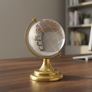 Glass <b>World</b> Crystal <b>Globe</b> Glass Earth <b>World</b> Map Sphere Engraved <b>Globe</b> for Business Gifts - Product Image 3