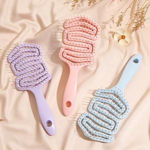 Nuovo pettine soffice utilizzabile sia su capelli bagnati che asciutti, addio alle punte piatte, design a mezzaluna che si adatta alla forma della testa, perfetto per l'uso domestico - Product Image 2