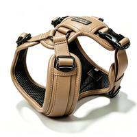 Harnais pour chien en cuir de luxe, robuste, personnalisable avec la marque OEM, accessoires pour la promenade des animaux de compagnie