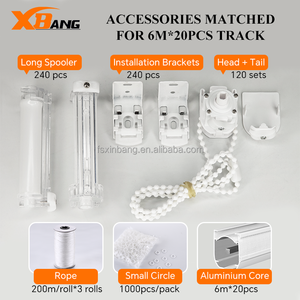 Système de stores romains robustes Tringle à rideau en alliage d'aluminium Stores romains silencieux Rail de rail pour fenêtres de bureau - Product Image 2