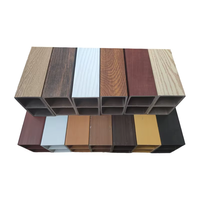 Tubo de Techo Tubular de 100*50mm, Tubo Cuadrado de Madera WPC de 50*50mm para Decoración Interior, Tubo Hueco para Pared, Columna Divisoria de Espacios
