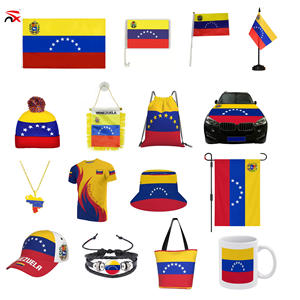 Ensemble de produits du drapeau national du Venezuela en gros : T-shirt, casquette bob, sac à cordon, casquettes de <span class=keywords><strong>baseball</strong></span> pour événements et soutien - Product Image 1