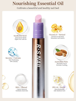Stylo à Huile pour Cuticules 3-en-1 Professionnel pour Salons de Manucure – Hydratant et Réparateur pour Ongles Secs et Abîmés (1 pièce)