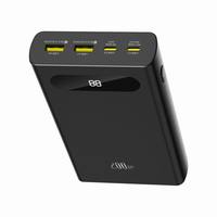 Batterie externe portable étanche en alliage d'aluminium 20000mAh 22.5W USB-A QC3.0 PD3.0 PD100W USB-C à charge rapide 4-en-1 avec LED pour téléphone portable et tablette