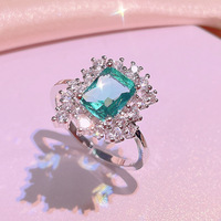 Parure de bijoux de luxe 3 pièces en laiton vert émeraude avec CZ, motif soleil, collier, bague et boucles d'oreilles, pour mariée, vente en gros