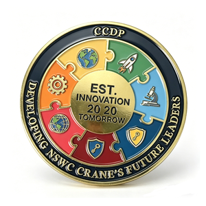 Moneda de desafío personalizada de rompecabezas de esmalte duro multicolor chapada en oro para el Año Nuevo Chino, el Día de San Valentín y aniversarios. - Product Image 3