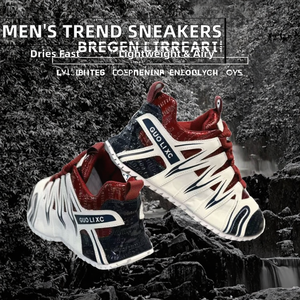Zapatillas de Alta Calidad, Transpirables, Ligeras, Casuales, con Parte Superior de Cuero y Malla, con Cordones, para Caminar, para Hombre, Verano e Invierno - Product Image 2