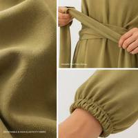 Ensemble modeste deux pièces en mousseline douce avec chemisier ceinturé et pantalon large |   Tenue musulmane décontractée, ensemble Abaya pour femmes de Dubaï