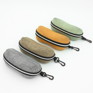 <span class=keywords><strong>Étui</strong></span> <span class=keywords><strong>à</strong></span> <span class=keywords><strong>lunettes</strong></span> de vue HY tendance en denim et EVA, rectangulaire, simple, uni, portable, avec fermeture éclair et crochet, pour femmes et hommes - Product Image 2