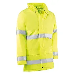 Parka - HV703 3XL Relecta - Colore: Giallo Fluorescente - Strisce riflettenti. Chiusura con zip frontale e bottoni a pressione. - Product Image 2