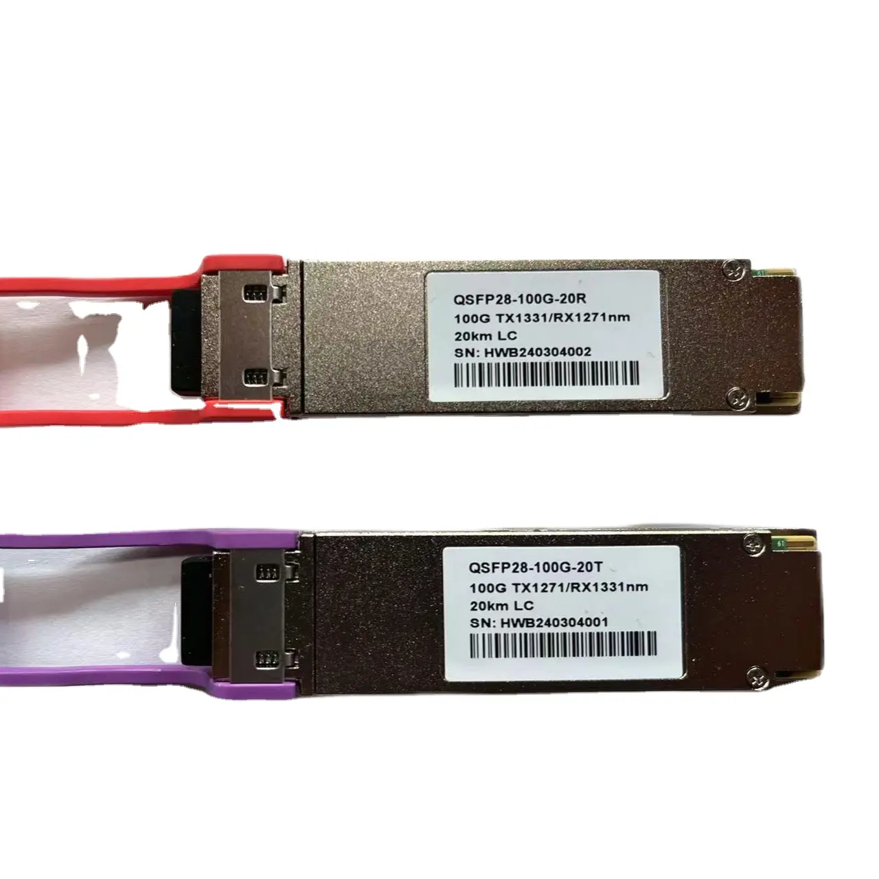 100G Bidi QSFP28 1330nm-TX/1270nm-RX 20km DOM सिम्प्लेक्स LC SMF ट्रांसीवर मॉड्यूल