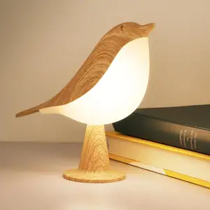 Bird Lamp Night stand Lamp Small Touch Lamps for Bedrooms Bed Cute Portable Baby Gold ABS Plastic Night Lights for Kid