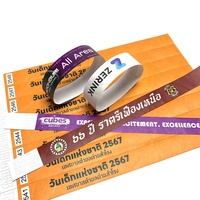 Bracelet jetable en papier Tyvek personnalisable avec logo, étanche, écologique, pour événements et concerts