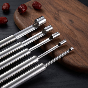 เครื่องคว้านผลไม้สแตนเลสอเนกประสงค์4ขนาดใบมีดหยักคมสำหรับคว้านเมล็ดเชอร์รี่พุทราแอปเปิ้ล - Product Image 3