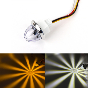 Faro LED a Stella di Melone 1W 12-24V, Faretto a Stella di Cristallo Ambra Rosso Blu Stroboscopico per Camion, Rimorchi, Autocarri, Barche, Autobus - Product Image 4