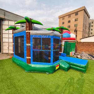 5 in 1 tropical breeze combo <b>inflatable</b> bounce house slide with pool castillo hinchable - Product Image 3