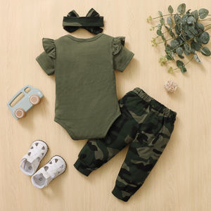 Vestito mimetico 2 pezzi vestiti per bambina di lusso 6-12 mesi per bambini - Product Image 3