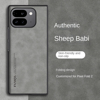 Coque de téléphone d'affaires de luxe pour Google Pixel Pixel 9 Pro Fold Fold2 cuir de mouton lentille tout compris couverture arrière de téléphone