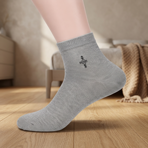 Men's Knitted Crew <b>Socks</b> with Cuff Logo-Sweat Absorbent Cotton Blend Athletic <b>Training</b> <b>Socks</b> - Product Image 3