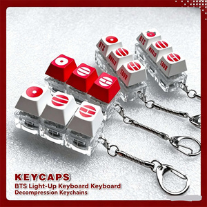 Teclado Mecánico con Logotipo Personalizado, Teclas Blancas con Diseño de Ídolos Kpop, Mercancía para Fans de BT, para Niños y Adultos - Product Image 3