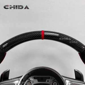 Volant en fibre de carbone personnalisé pour Mercedes Benz <span class=keywords><strong>C300</strong></span> C200 C180 W204 W211 W213 W205 W447 E63 - Product Image 6