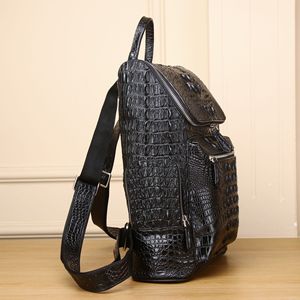 <span class=keywords><strong>High</strong></span>-<span class=keywords><strong>End</strong></span> impermeabile coccodrillo modello zaino da viaggio da uomo alla moda in vera pelle borsa per <span class=keywords><strong>Computer</strong></span> all'ingrosso - Product Image 2