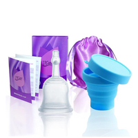 Copa Menstrual Reutilizable Plegable de Silicona de Grado Médico 100% de la Marca VCARE, Esterilizador y Limpiador Ecológico para Mujeres